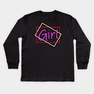 Girl #1 Kids Long Sleeve T-Shirt